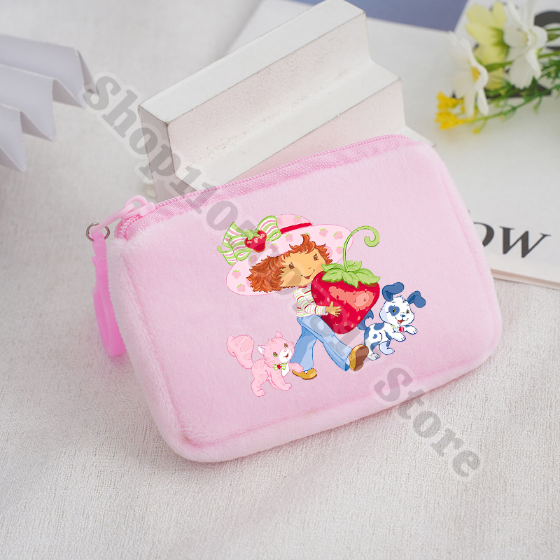 Kids Education Money - Children Anime Plush Coin Purse Strawberry