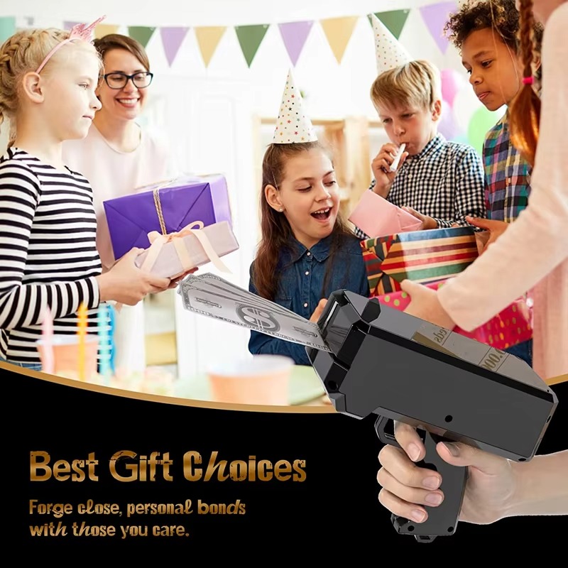 Shoot Money Gun Toy Funny Part - Kids Education Money ulasan dan harga