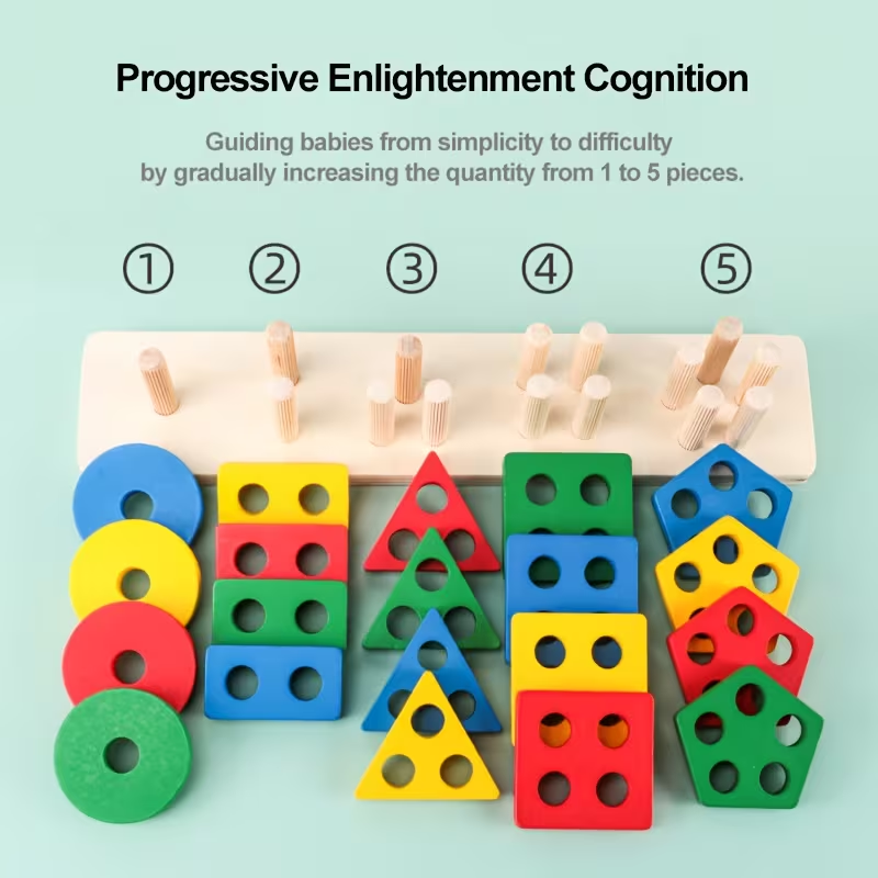 Montessori Wooden Games Baby T - Kids Educational Game 3 ulasan dan harga