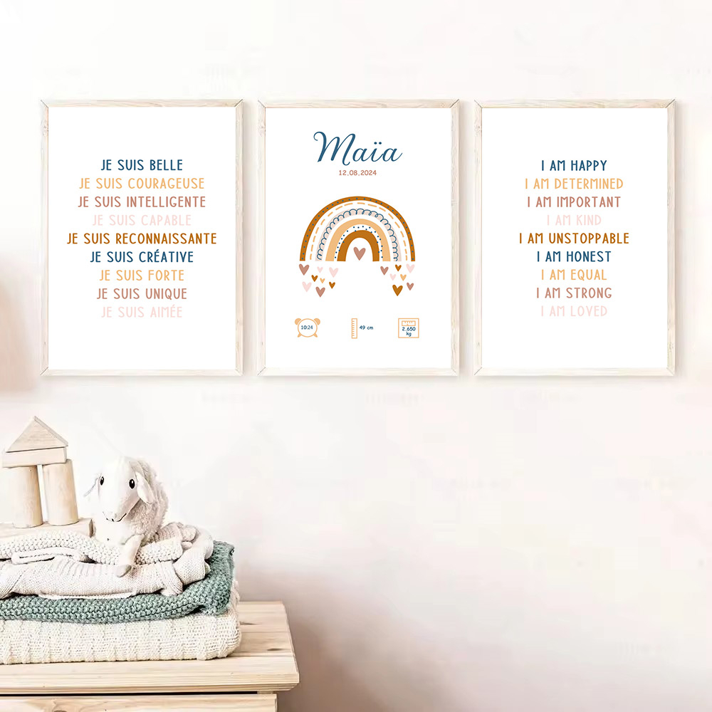 Custom Baby Name Birth Poster  - Kids Education Name ulasan dan harga