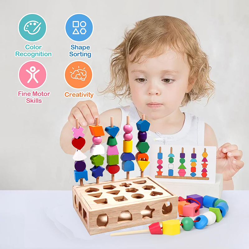 Montessori Wooden 5-in-1 Puzzl - Kids Educational Game 3 ulasan dan harga