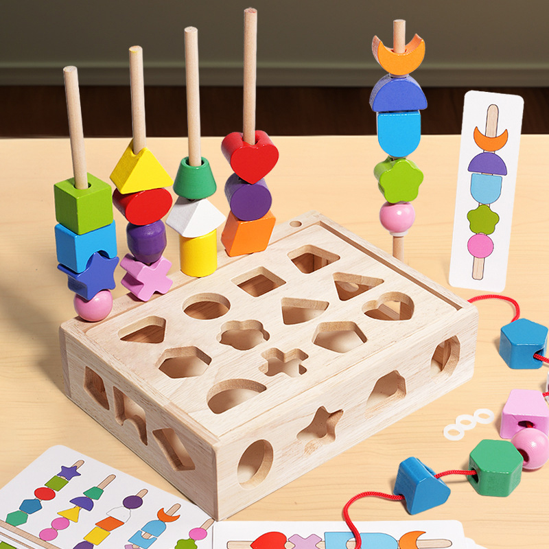 Montessori Wooden 5-in-1 Puzzl - Kids Educational Game 3 ulasan dan harga