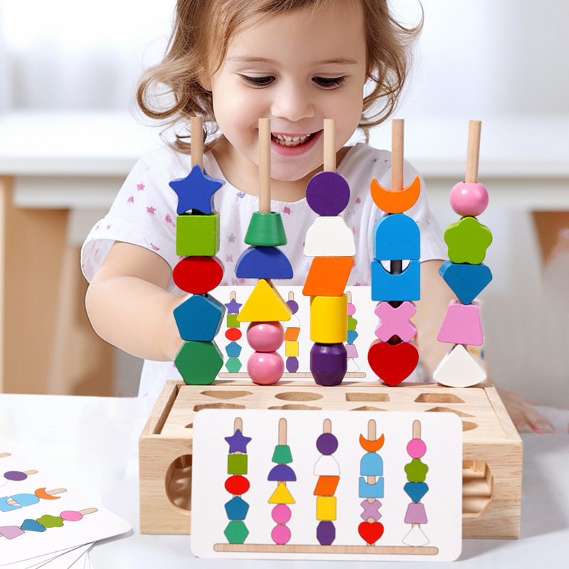 Montessori Wooden 5-in-1 Puzzl - Kids Educational Game 3 ulasan dan harga