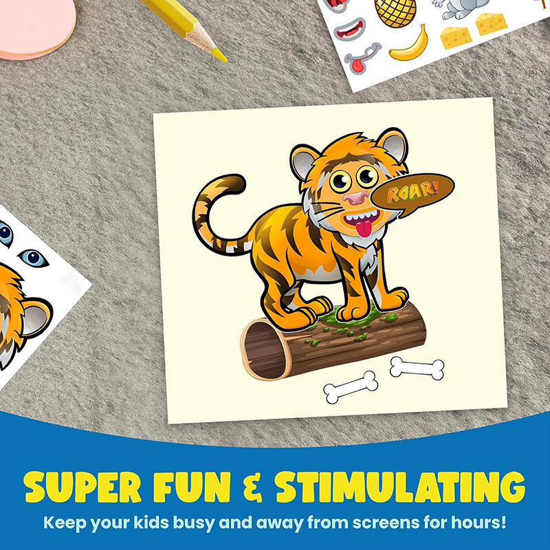 Cartoon Safari Animals Sticker - Kids Education Money ulasan dan harga