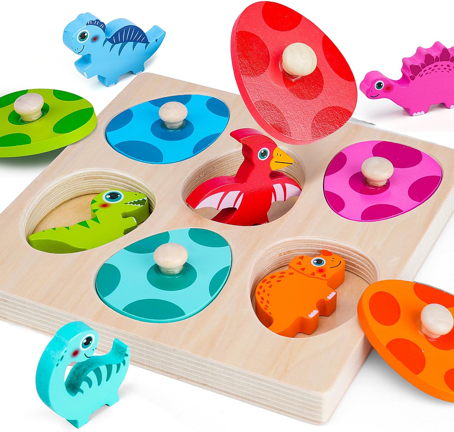 Wooden Dinosaur Jigsaw Puzzle  - Kids Educational Game 3 ulasan dan harga