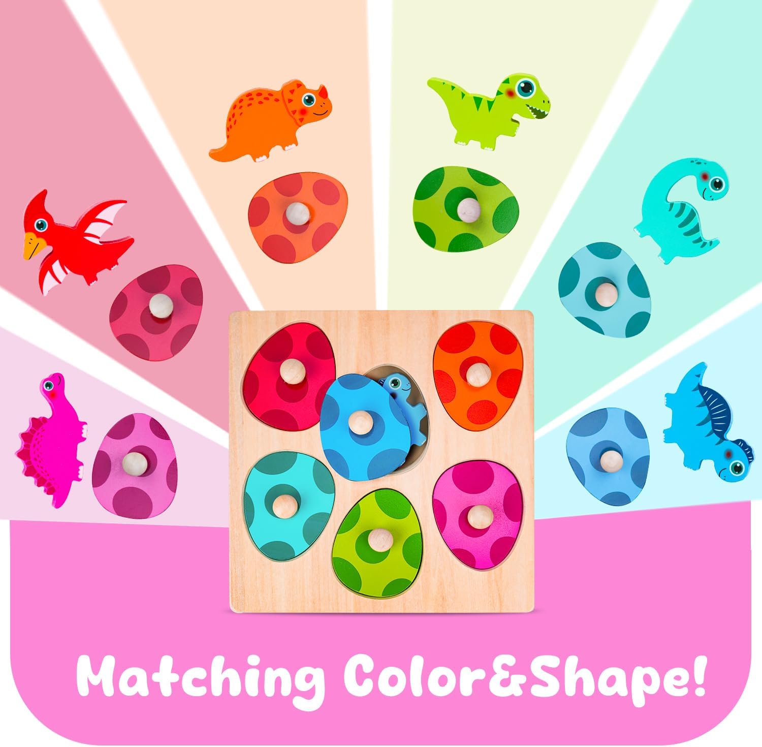Wooden Dinosaur Jigsaw Puzzle  - Kids Educational Game 3 ulasan dan harga