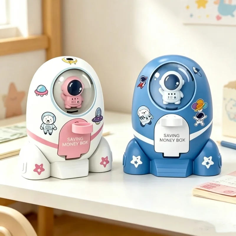 Rocket Astronaut Coin Piggy Ba - Kids Education Money ulasan dan harga