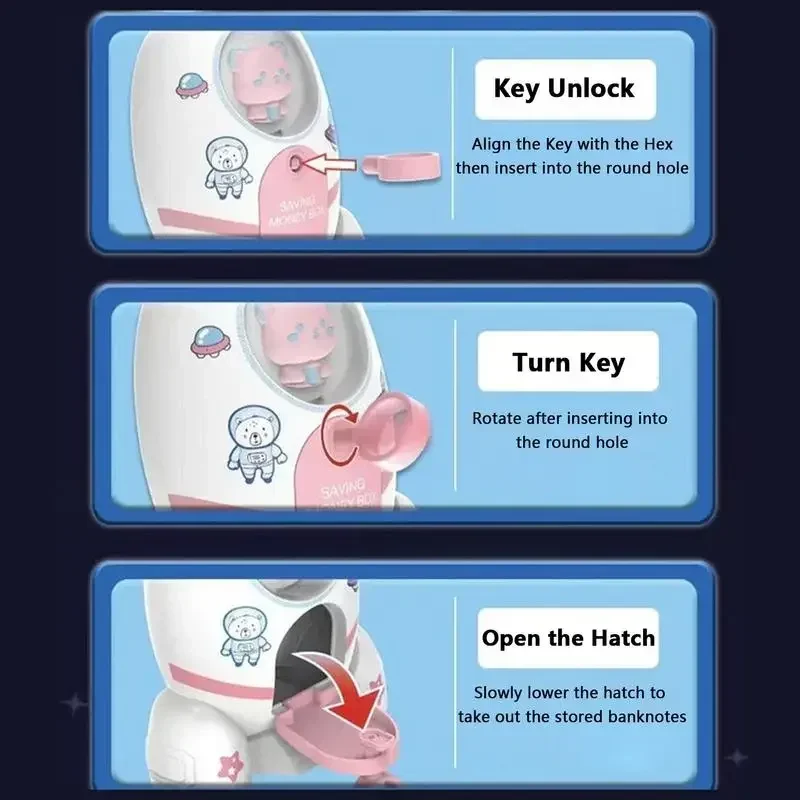 Rocket Astronaut Coin Piggy Ba - Kids Education Money ulasan dan harga