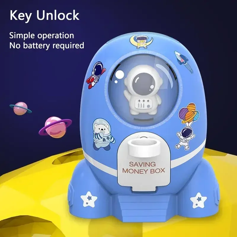 Rocket Astronaut Coin Piggy Ba - Kids Education Money ulasan dan harga